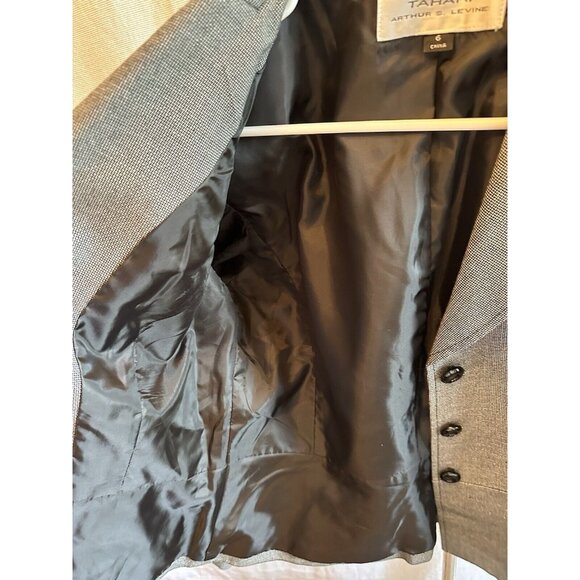 Tahari‎ Arthur S. Levine ASL Women's Grey Pattern Jacket Blazer Sz 6 Office - Picture 4 of 10